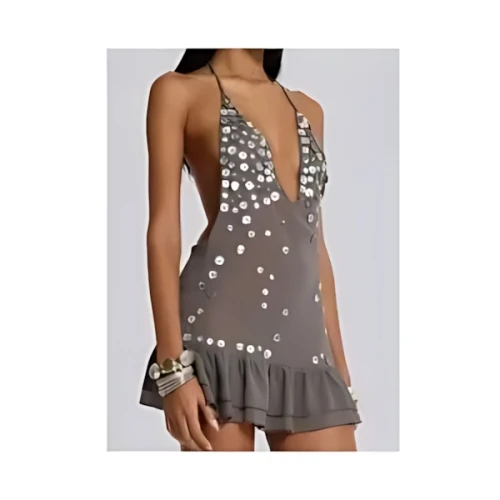 Jaded London Button Me Up Mini Dress