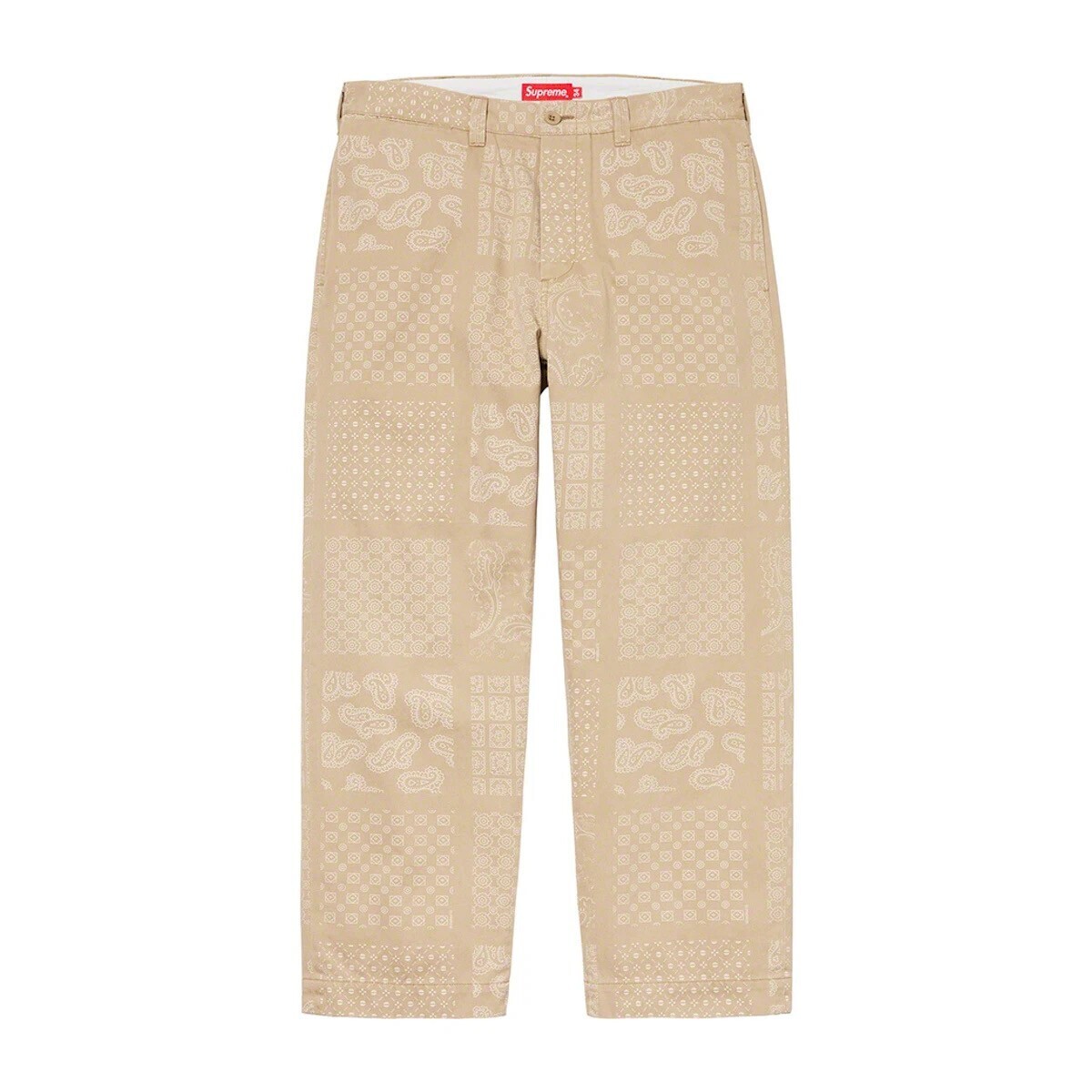 Supreme Paisley Grid Chino Pant Khaki