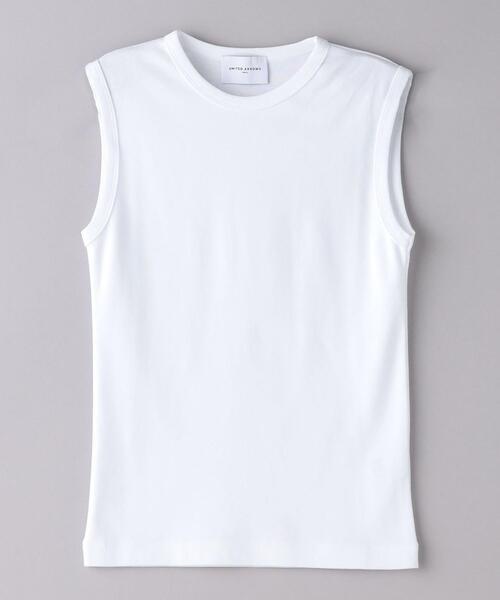 UNITED ARROWS コットンフライス ノースリーブ カットソー