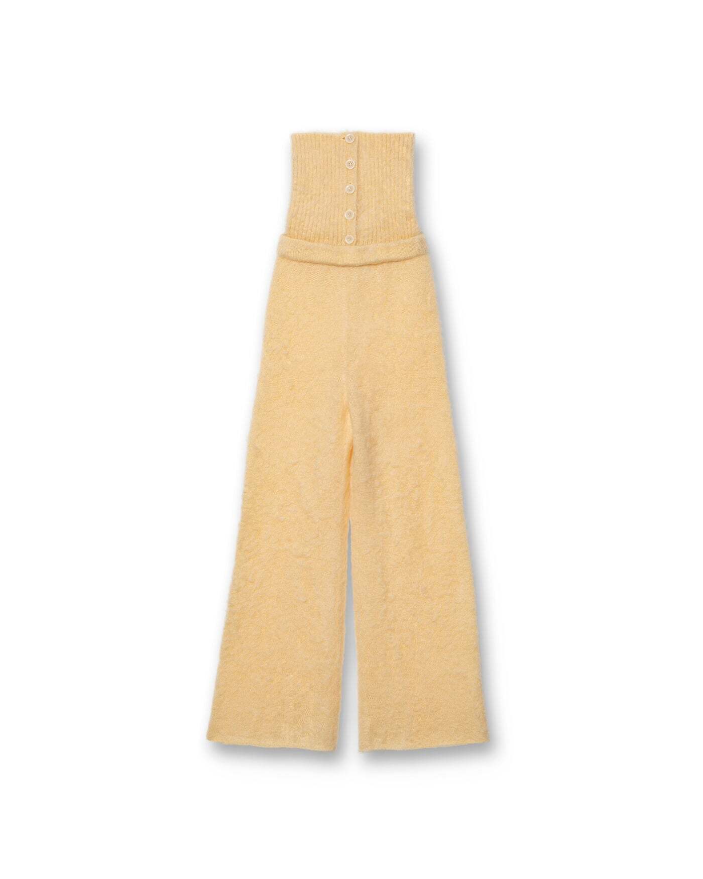 TAN BRUSHED HIGH WAIST KNIT PANTS
