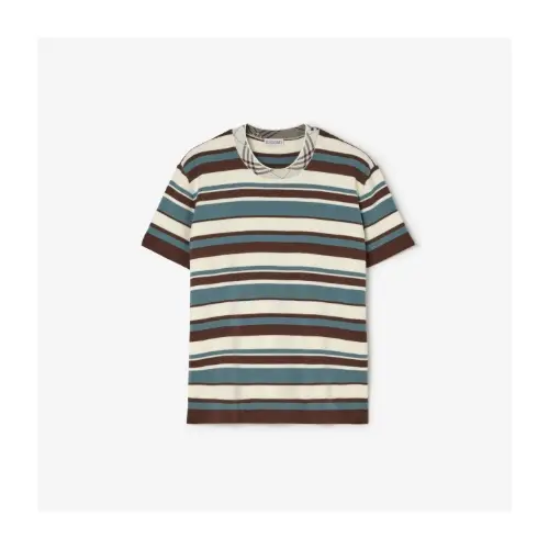 BURBERRY ストライプ ウールブレンドTシャツ