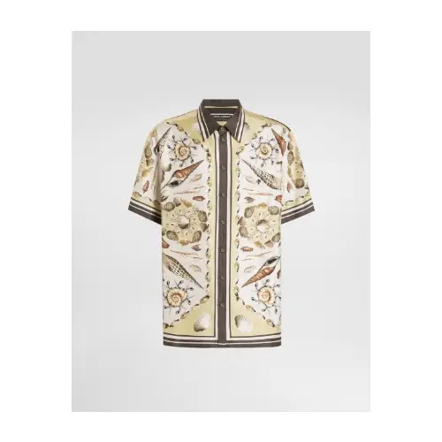 DOLCE & GABBANA プリント シルクツイル アロハシャツ