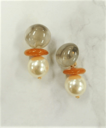 VATSURICA 【m-110E KAH】mia trim アクリルパールイヤリング