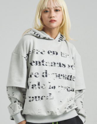 JACKROSE GA SUEDE LAYERED LOGO HOODIE