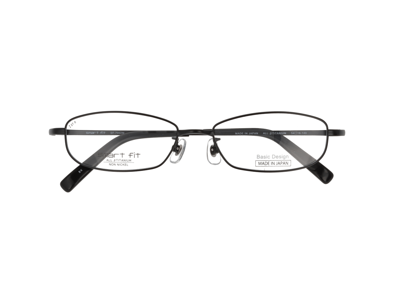 メガネのアイガン SMART FIT ベーシックデザイン SF-7002M　Col.1【ブラック】