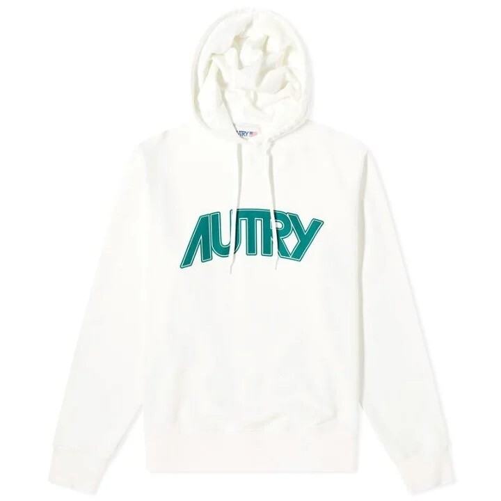 Autry Chest Logo Popover Hoody White