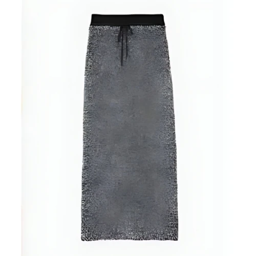 NOUNLESS GLITTER TAPE YARN KNIT SKIRT