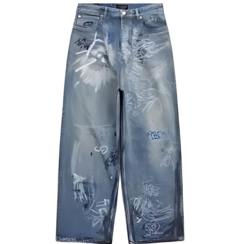 Balenciaga Graffiti Baggy Jeans