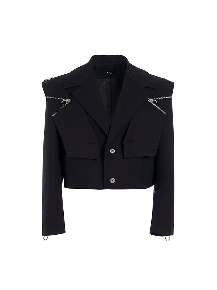 STARTEXCEEDEND Zip Design Short Jacket