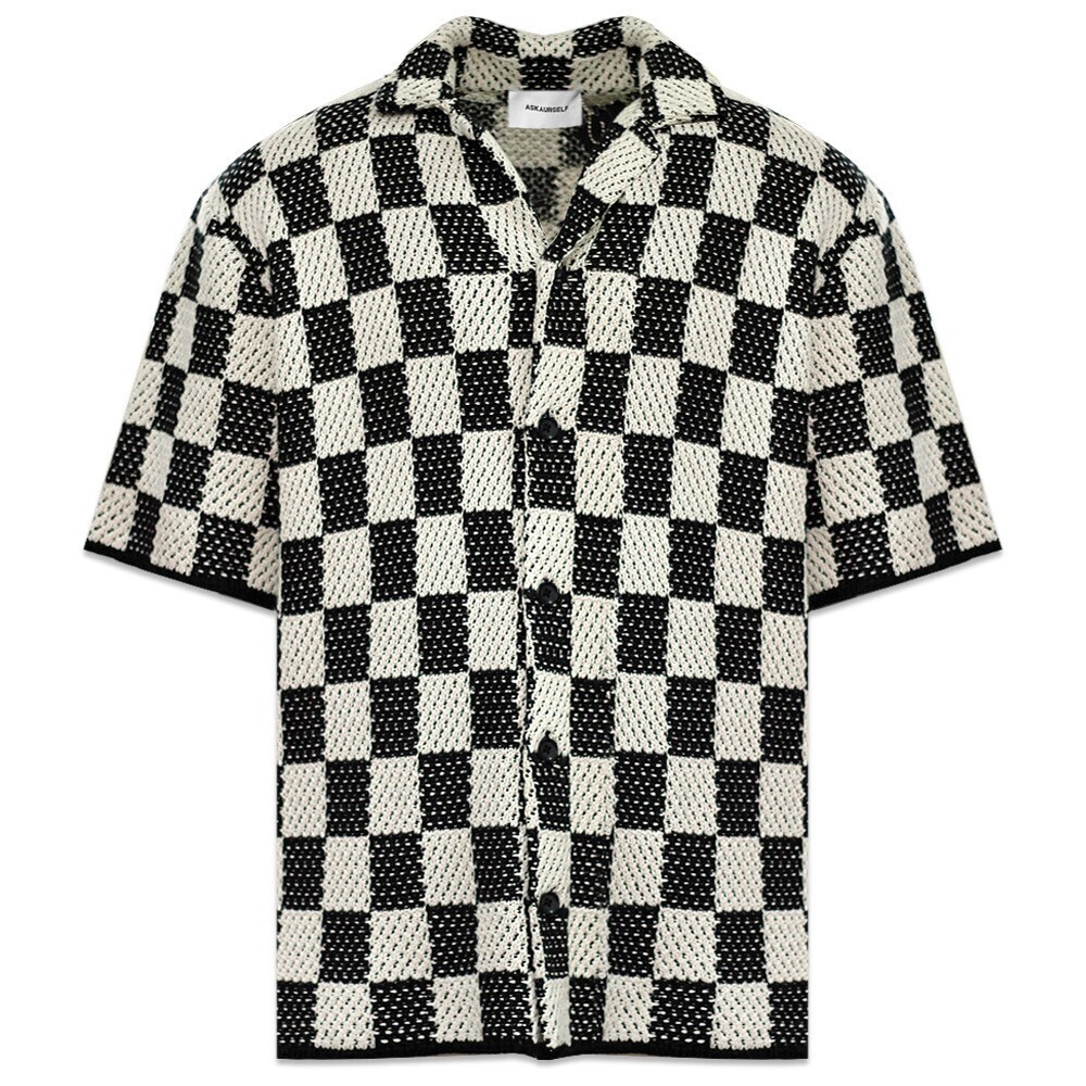 ASKYURSELF CHECKERED CROCHET SHIRT