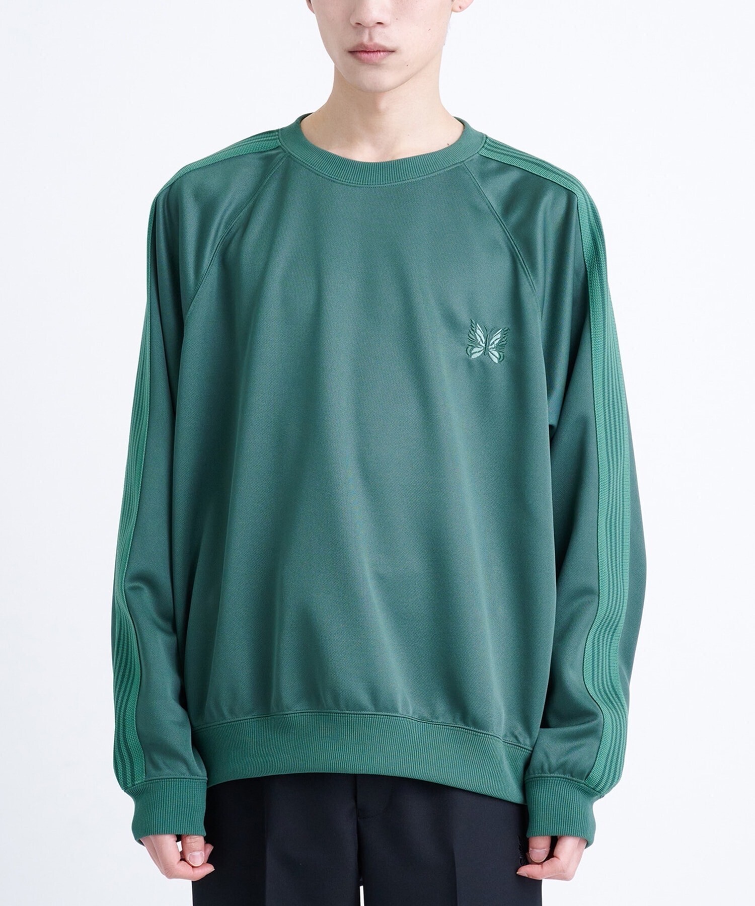 NEEDLES <別注> Track Crew Neck Shirt - Poly Smooth