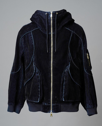 MAISON SPECIAL Flocky Denim Prime-Over Zip Blouson