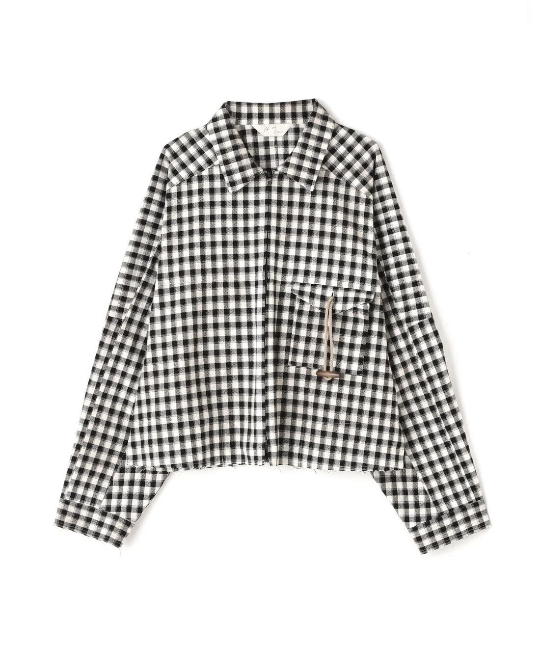 ANCELLM CHECK SHORT ZIPUP SHIRT