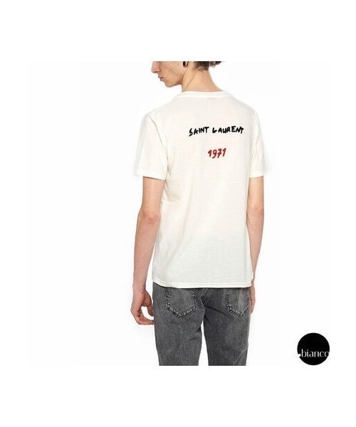 SAINT LAURENT 1971パッチ付き Tシャツ