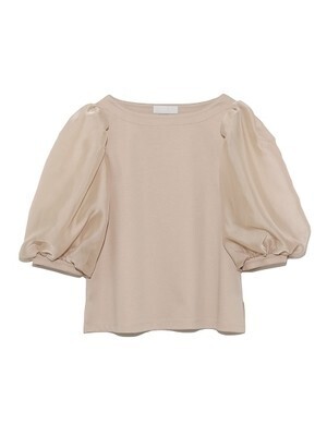 CELFORD シアースリーブコンビカットソー