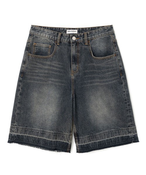 MILLO ARCHIVE Layer Washed Denim Bermuda Pants