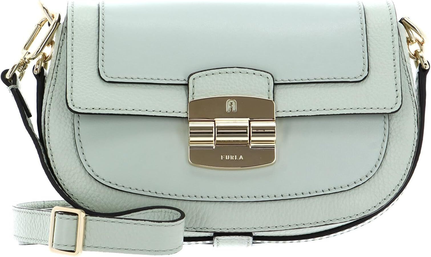 FURLA Furla Leather Shoulder Bag Club 2 Crossbody Bag Felce Mint