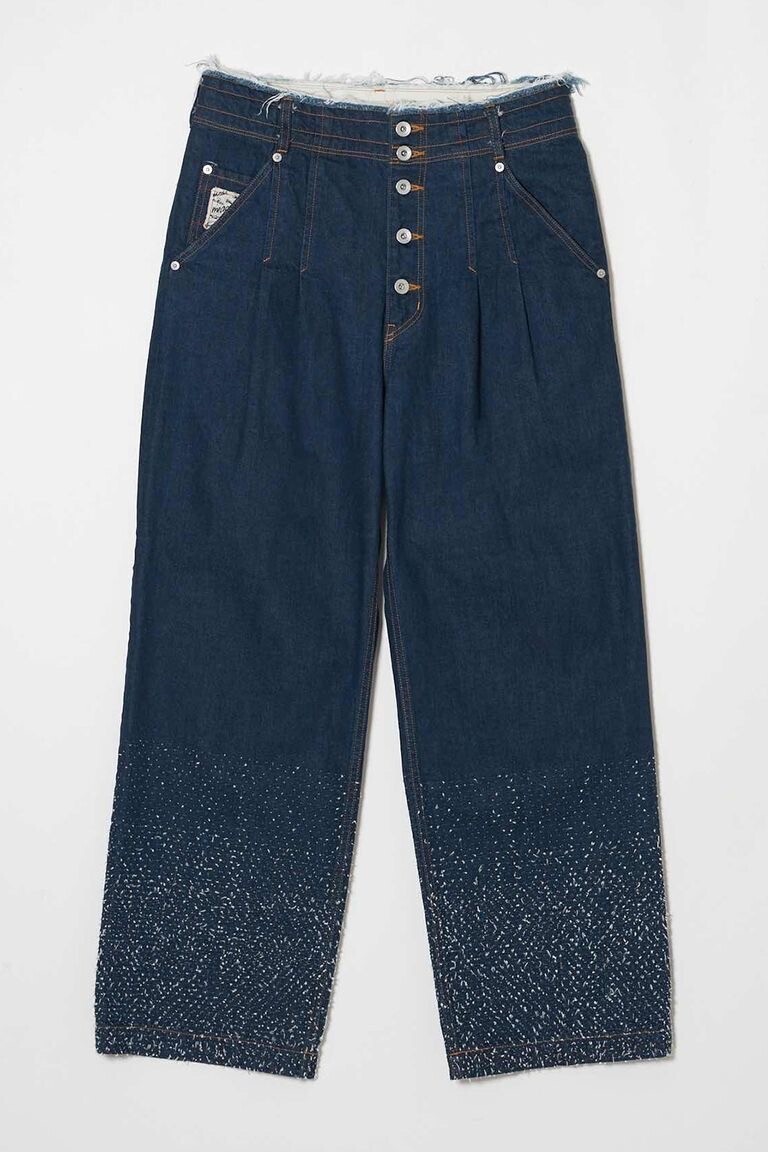 meagratia Gradation needle-punched denim PT