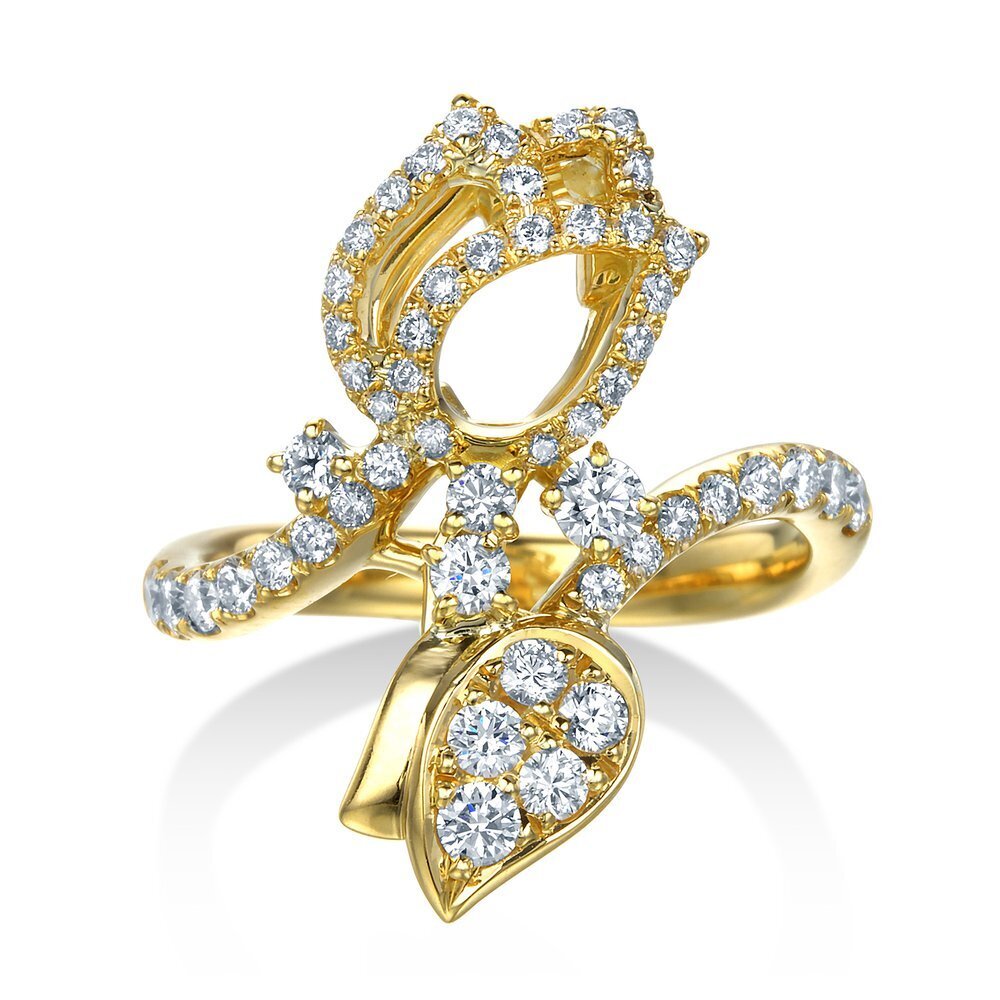 Royal Asscher フロリアード イエローゴールドリング