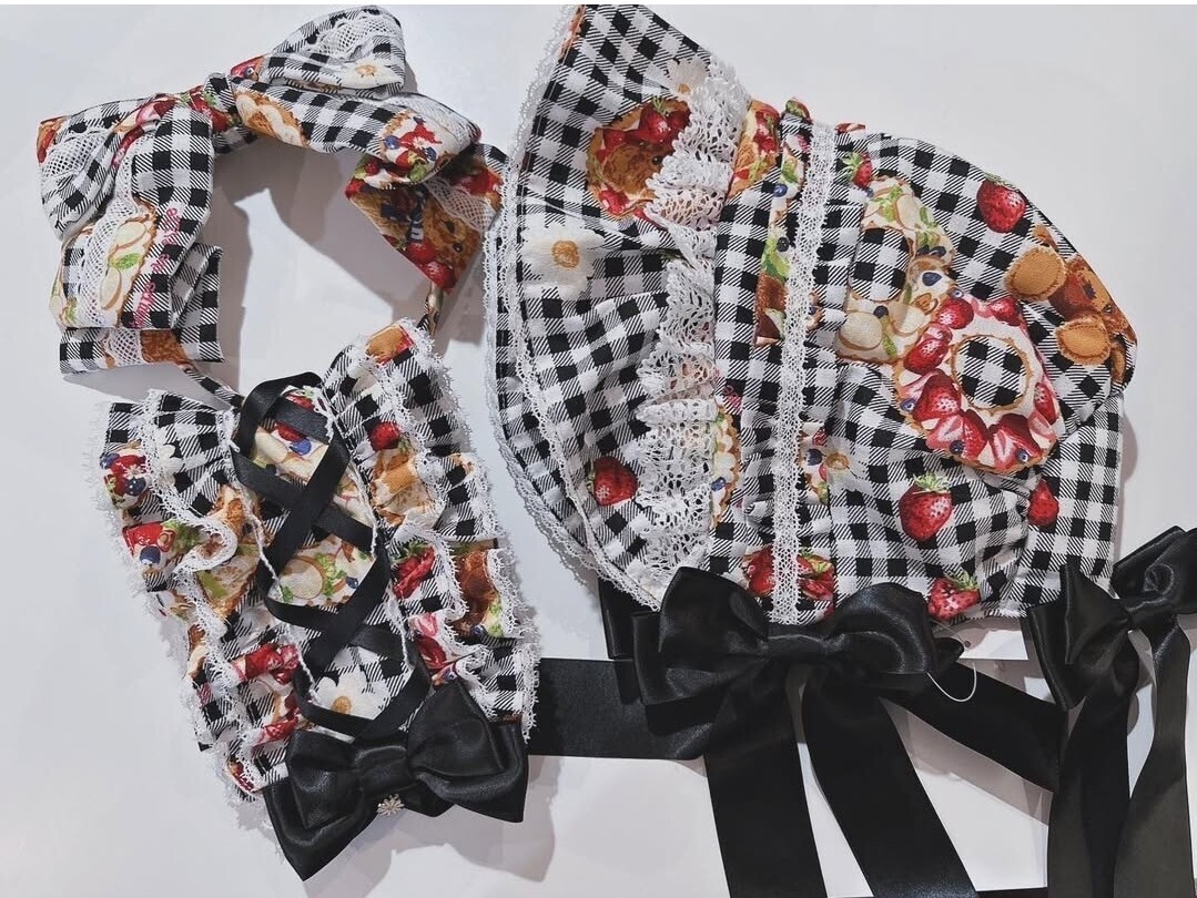 metamorphose Gingham Fruits Tart ボンネット