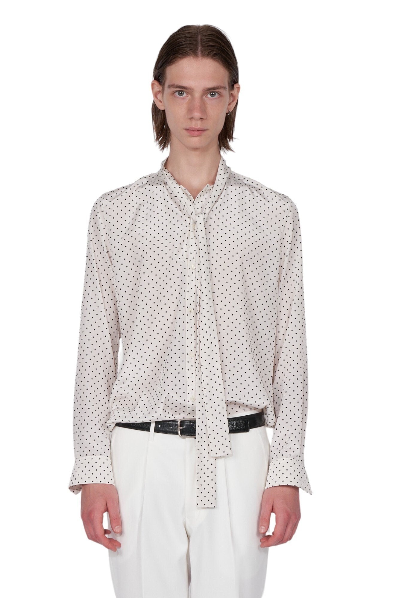 GALAABEND Flocky Dot Ribbon SH WHITE