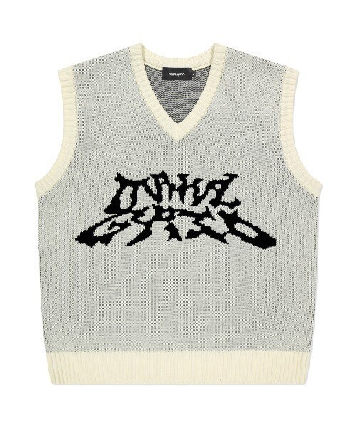 mahagrid TRIBAL LOGO KNIT VEST