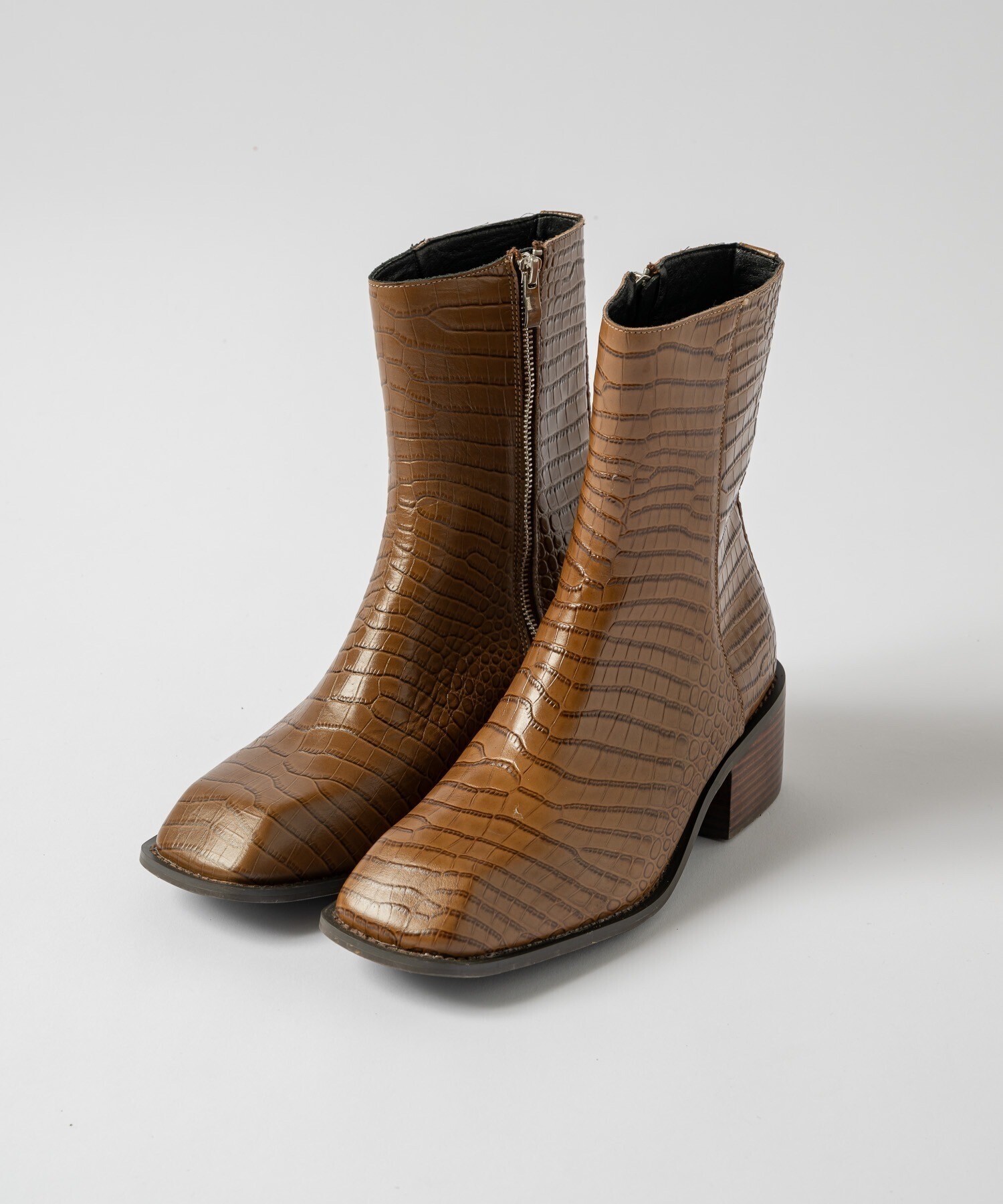 soerte Square Toe Leather Boots/スクエアトゥレザーブーツ