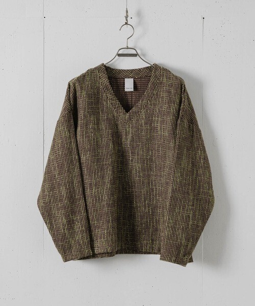 Casper John Tweed V-neck sweat