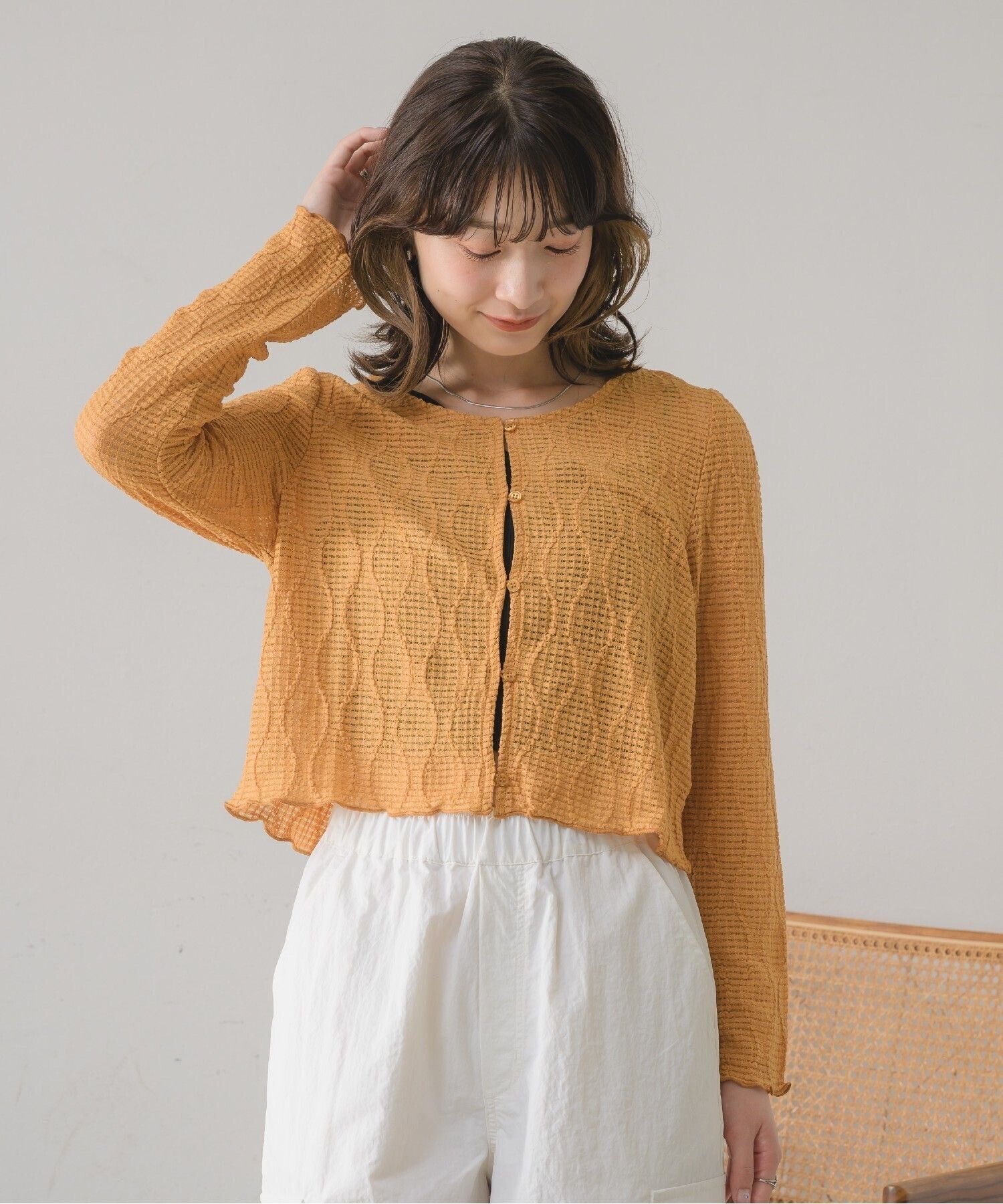 RETRO GIRL カットレースカーデ