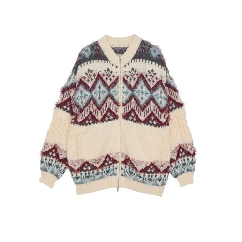 Ameri VINTAGE NORDIC ZIP CARDIGAN
