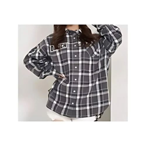 Darich ワッペンチェックビッグシャツ