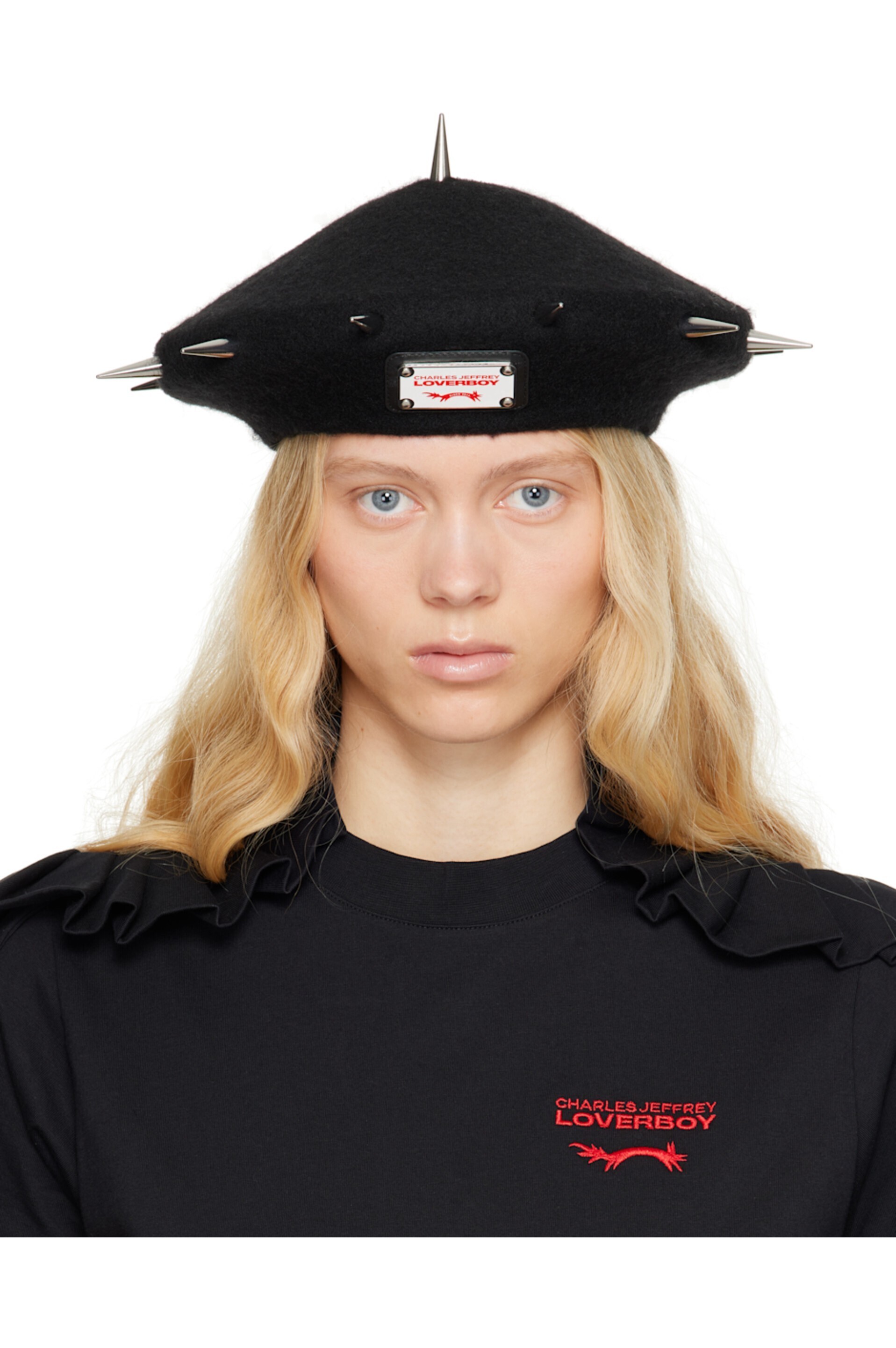 CHARLES JEFFREY LOVERBOY ブラック Spikey ベレー帽