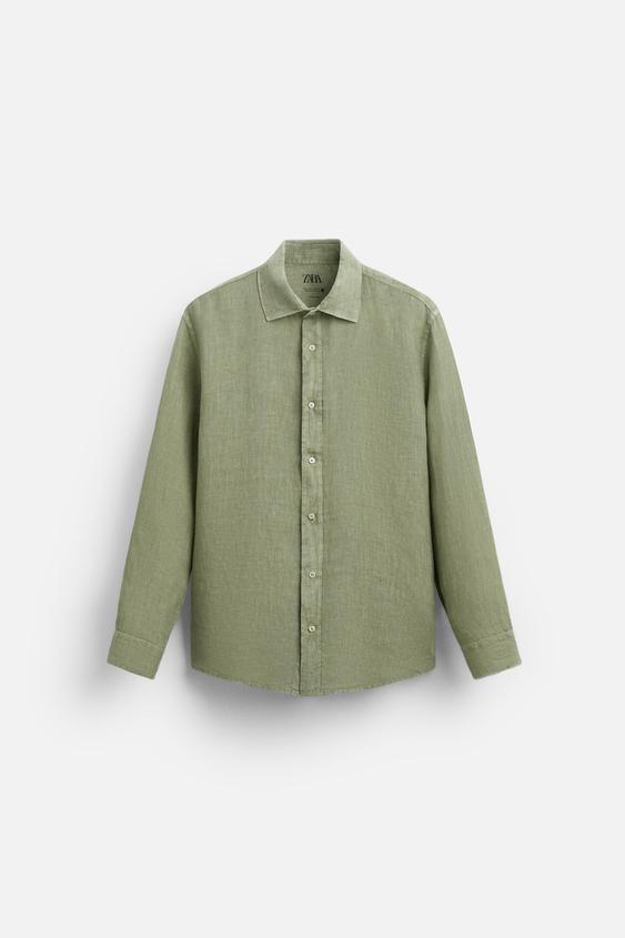 ZARA リネン100% シャツ