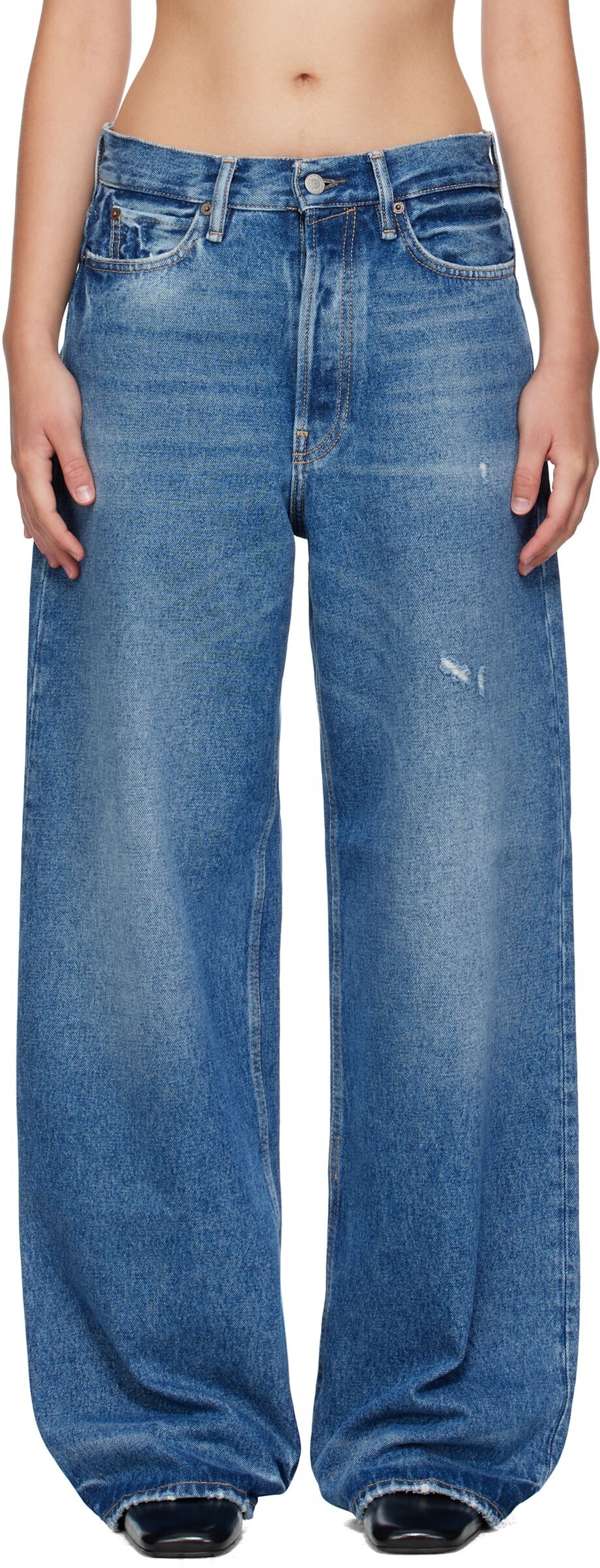 Acne Studios ブルー 1981 ルーズフィット ジーンズ