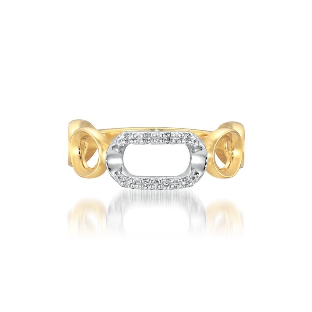 STAR JEWELRY K18/Pt950 ピンキーリング DIAMOND LINKS