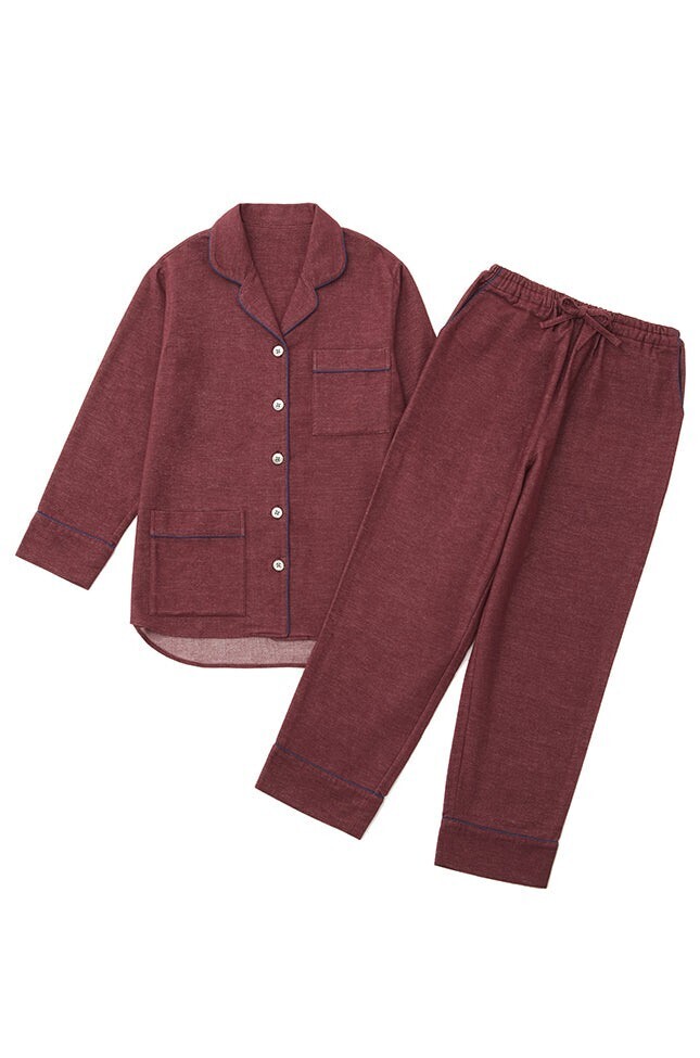 GOOD NIGHT SUIT WOMEN’S WINE RED ORGANIC COTTON PAJAMAS