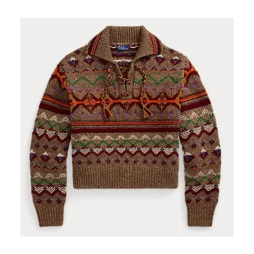 POLO RALPH LAUREN フェア アイル レースアップ ウール セーター