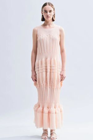 ISSEY MIYAKE Assemblage pleated knitted mini dress