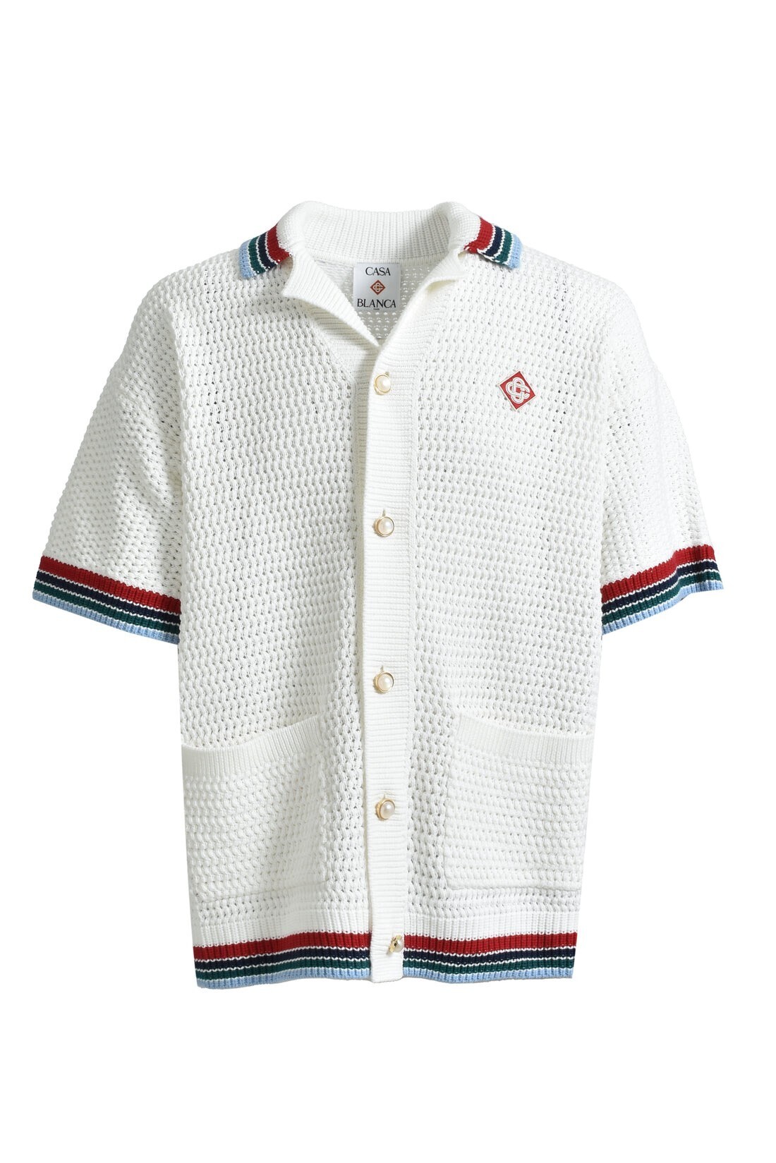 Casablanca SPORTY FAUX CROCHET SHIRT