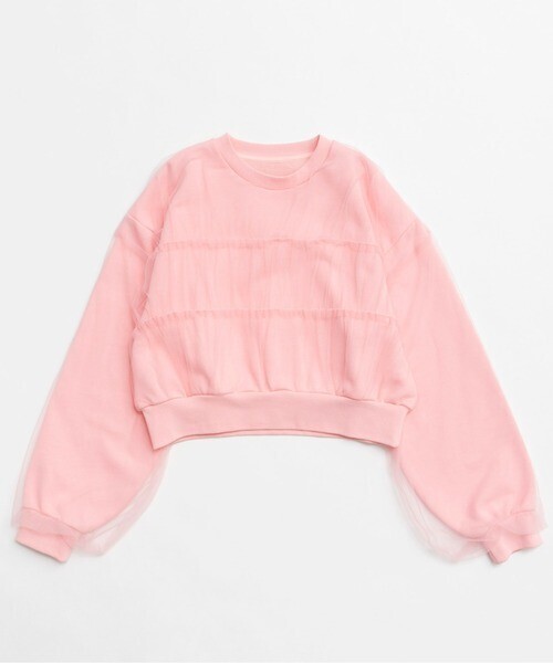 MAISON SPECIAL Tulle Layered Sweatshirt