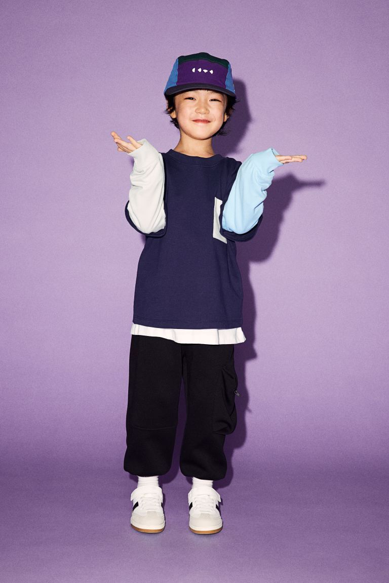 H&M カラーブロック ジャージートップス