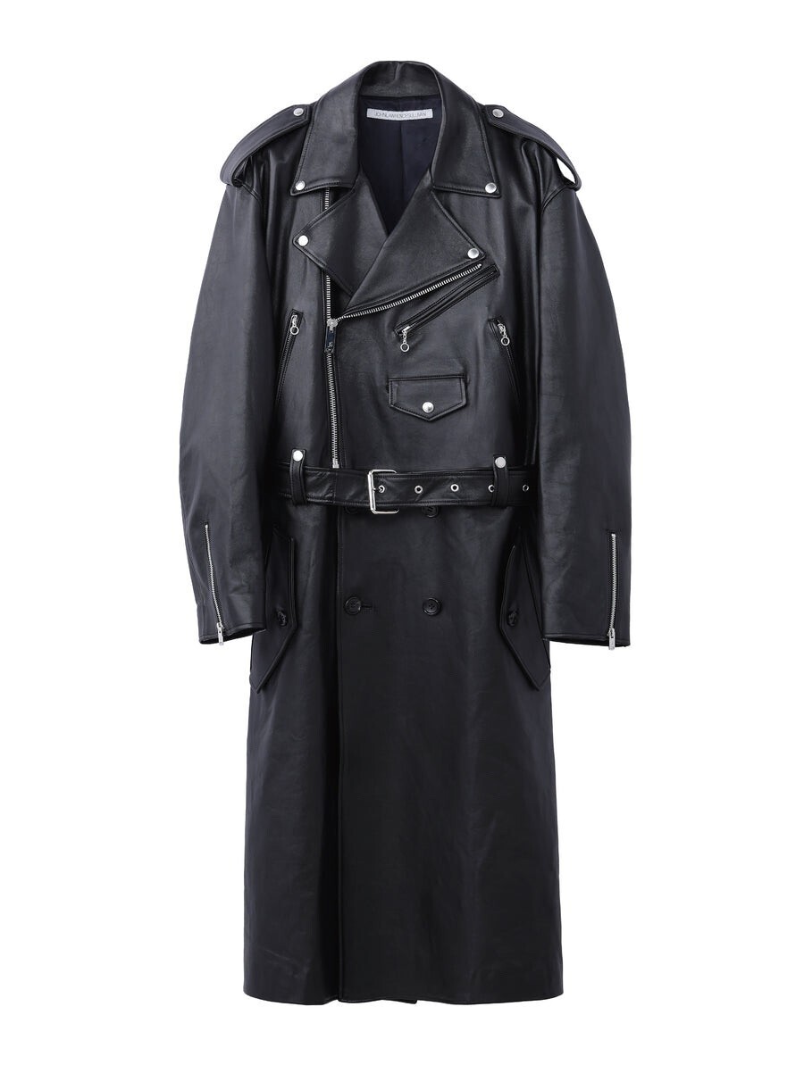 JOHN LAWRENCE SULLIVAN LEATHER BIKER COAT