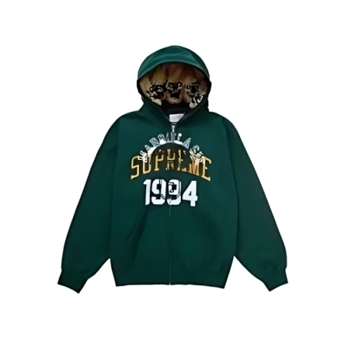 Supreme × MM6 Maison Margiela Zip Up Hooded Sweatshirt
