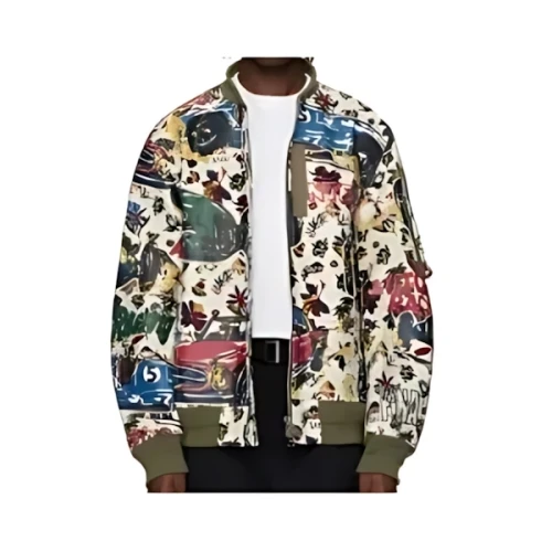 sacai Car Race / Tropical Print Blouson