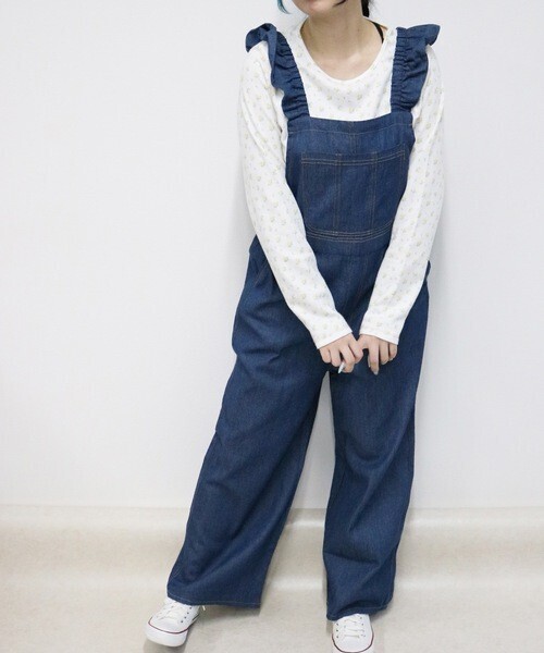 fav store remelulu 肩フリルオーバーオール