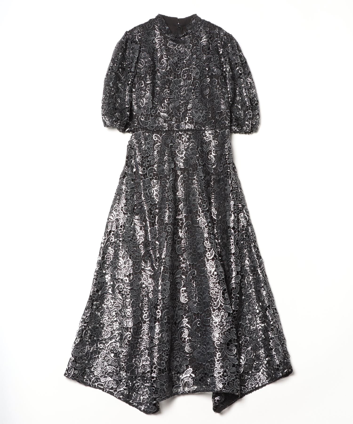 ALLSAINTS CAMILA BRODERIE ASYMMETRIC HEM DRESS