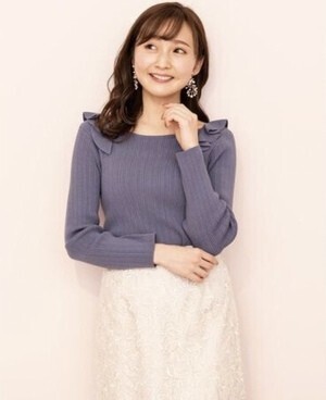 WILLSELECTION バックラッフルリブニット