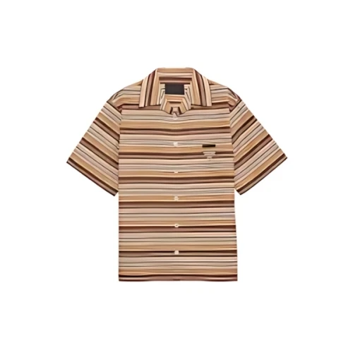 PRADA ストライプ ボウリングシャツ