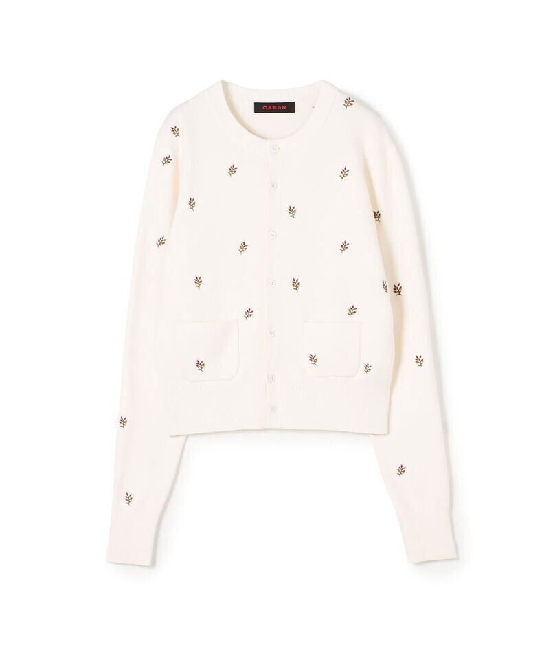 CABaN CABaN Cotton cashmere embroidery cardigan