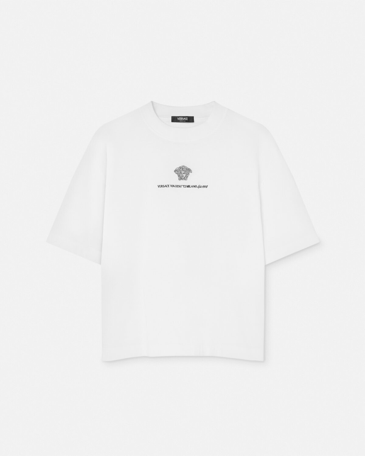 Versace 刺繍入り メドゥーサ ミラノ Tシャツ